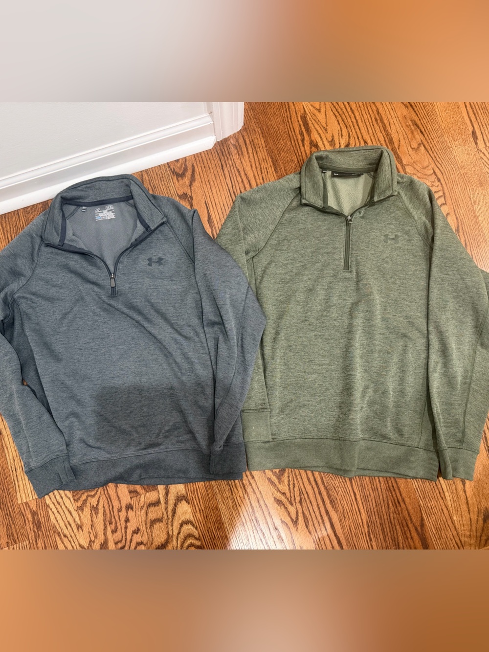 Under Armour Olive Green Heather Quarter-Zip Pullover